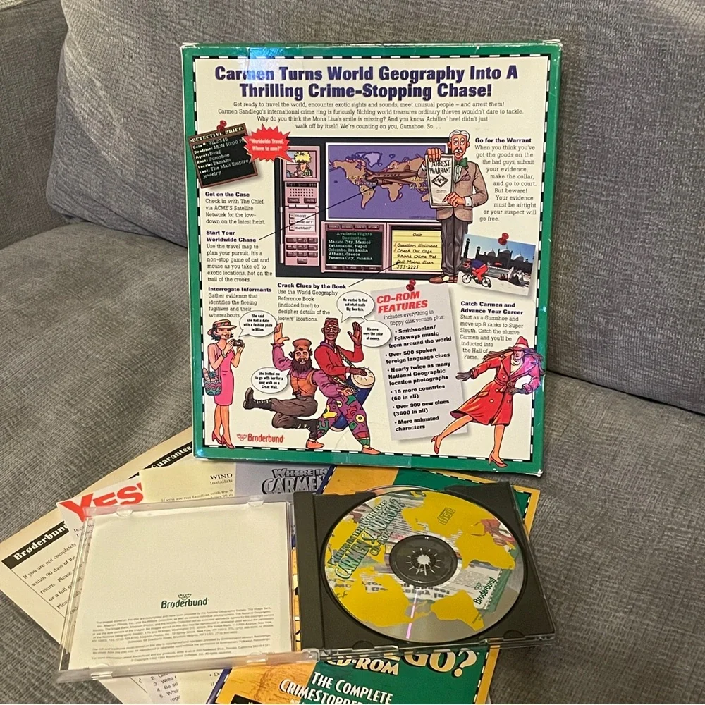 Lot of 3 Vintage Carmen SanDiego Computer Games